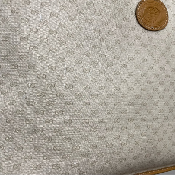 Gucci 70s Weekender Large Bag Micro Monogram Cream Tan - Picture 6 of 16
